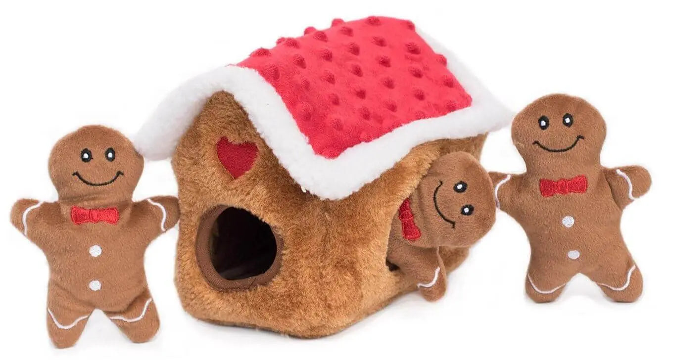 Gingerbread House Burrow Toy ZippyPaws