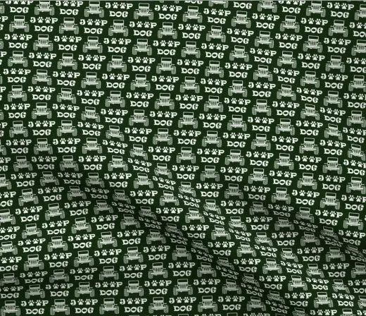 Jeep Dog Bandana - Forest Green Uppercrufts
