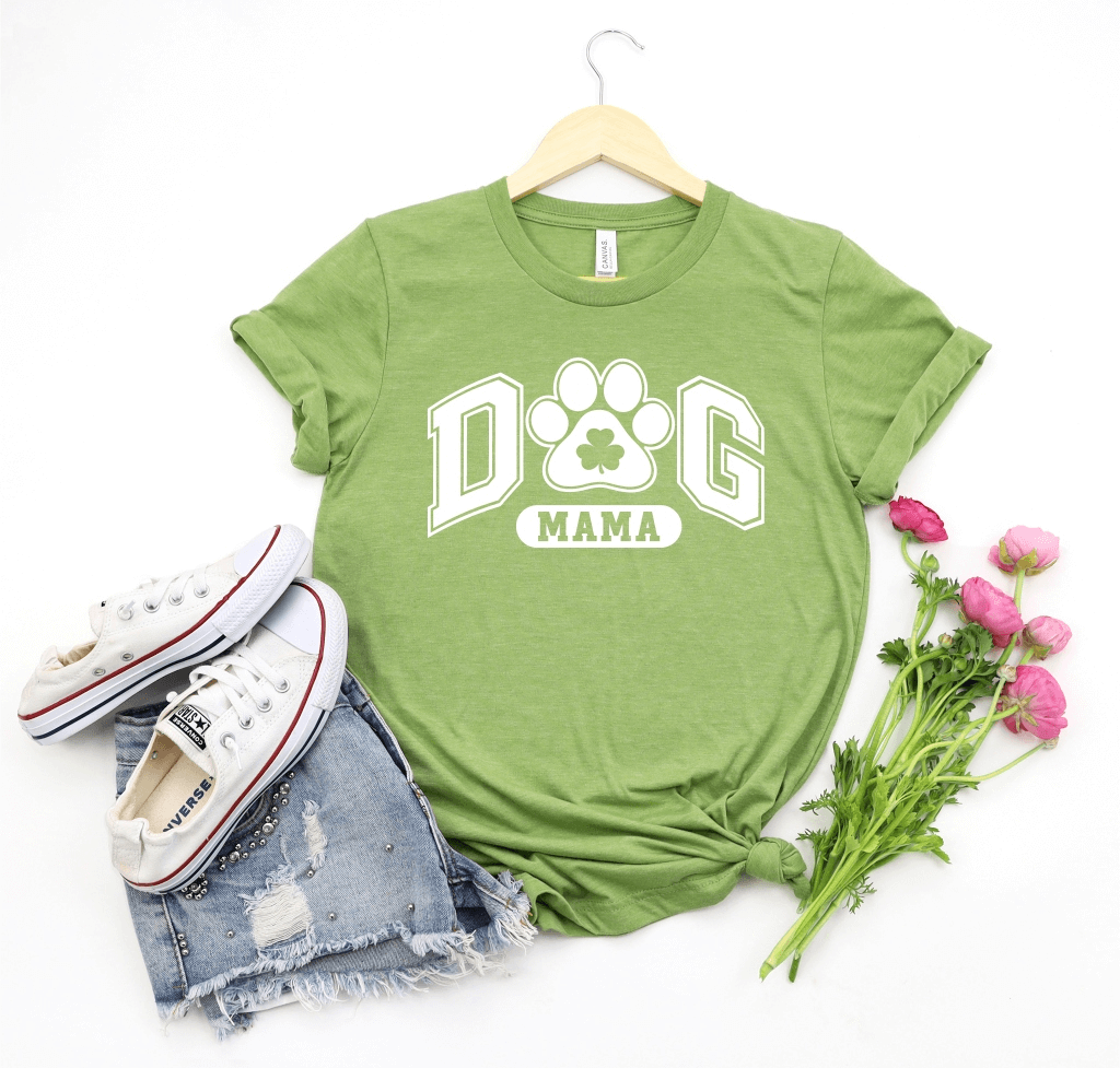 Dog Mom Shamrock Tee - Uppercrufts
