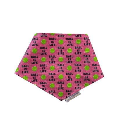 Ball Is Life Dog Bandana - Pink Uppercrufts