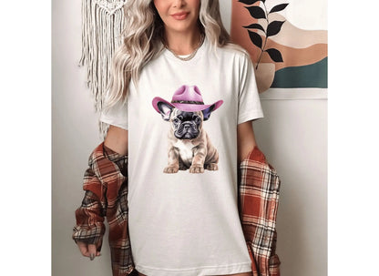 Cowboy Puppy - Frenchie Tee Uppercrufts