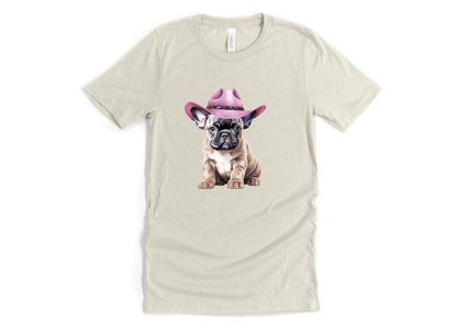 Cowboy Puppy - Frenchie Tee Uppercrufts