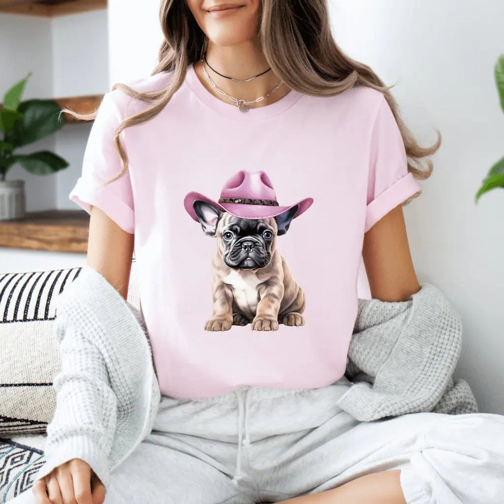 Cowboy Puppy - Frenchie Tee Uppercrufts