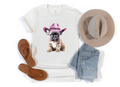 Cowboy Puppy - Frenchie Tee Uppercrufts