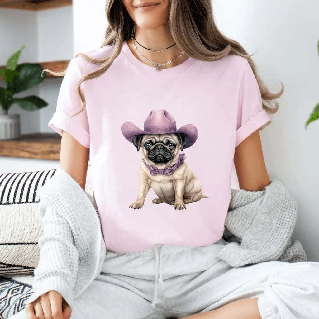 Cowboy Puppy - Pug Tee Uppercrufts