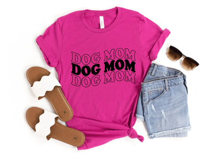 Dog Mom Wavy Tee Uppercrufts