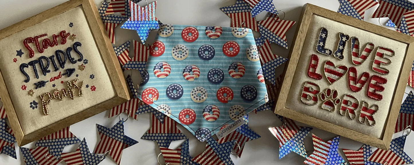 Donuts, Stars & Stripes Bandana Uppercrufts