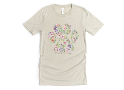 Floral Paw Print Tee Uppercrufts