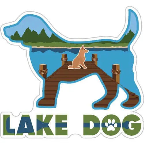 Lake Dog Sticker Dog Speak