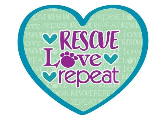 Rescue Love Repeat Sticker Dog Speak