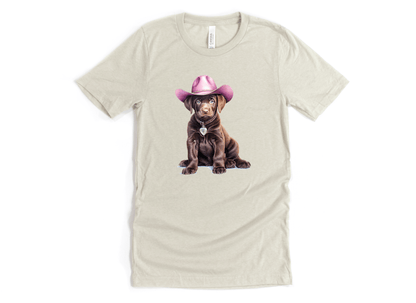 Cowboy Puppy - Choc Lab Tee