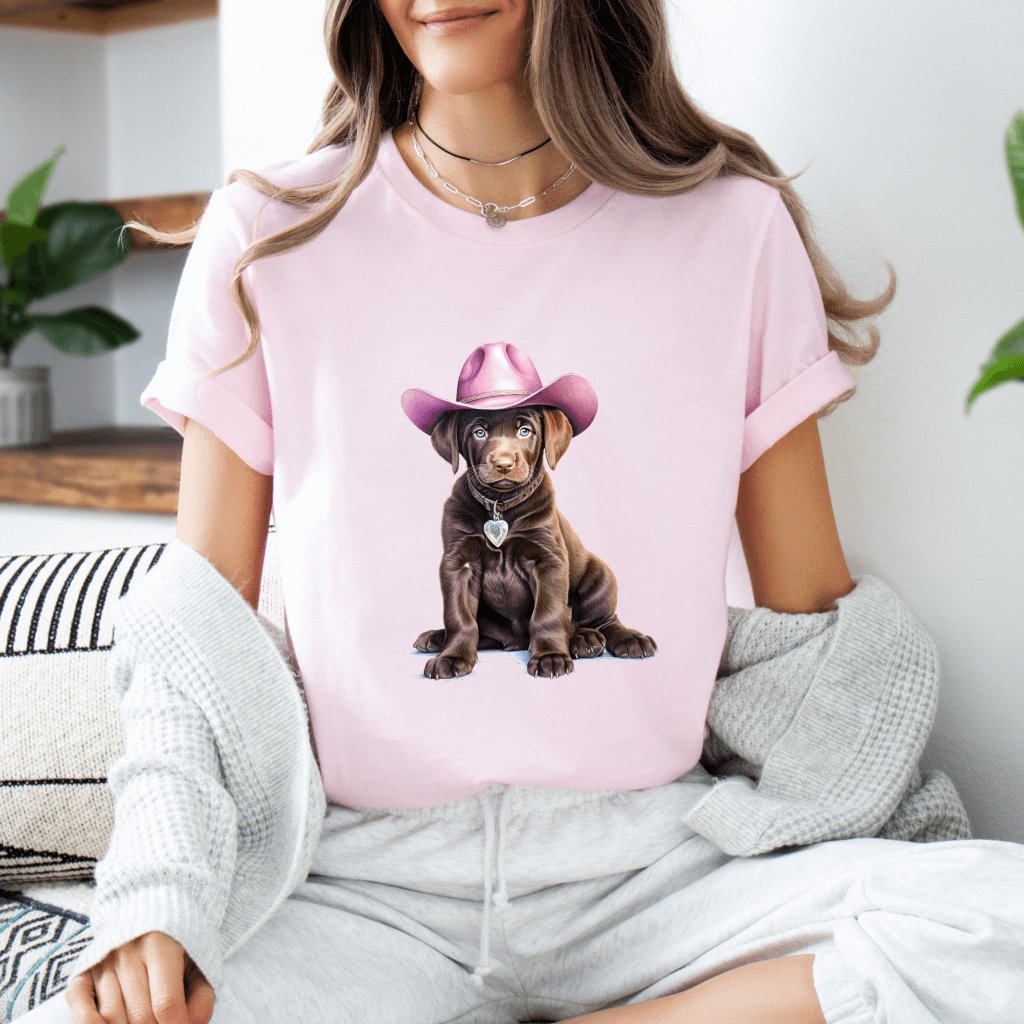 Cowboy Puppy - Choc Lab Tee - Uppercrufts