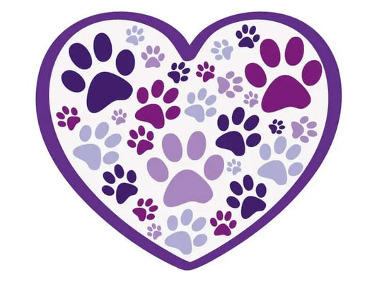 Heart w/paws Sticker - Uppercrufts