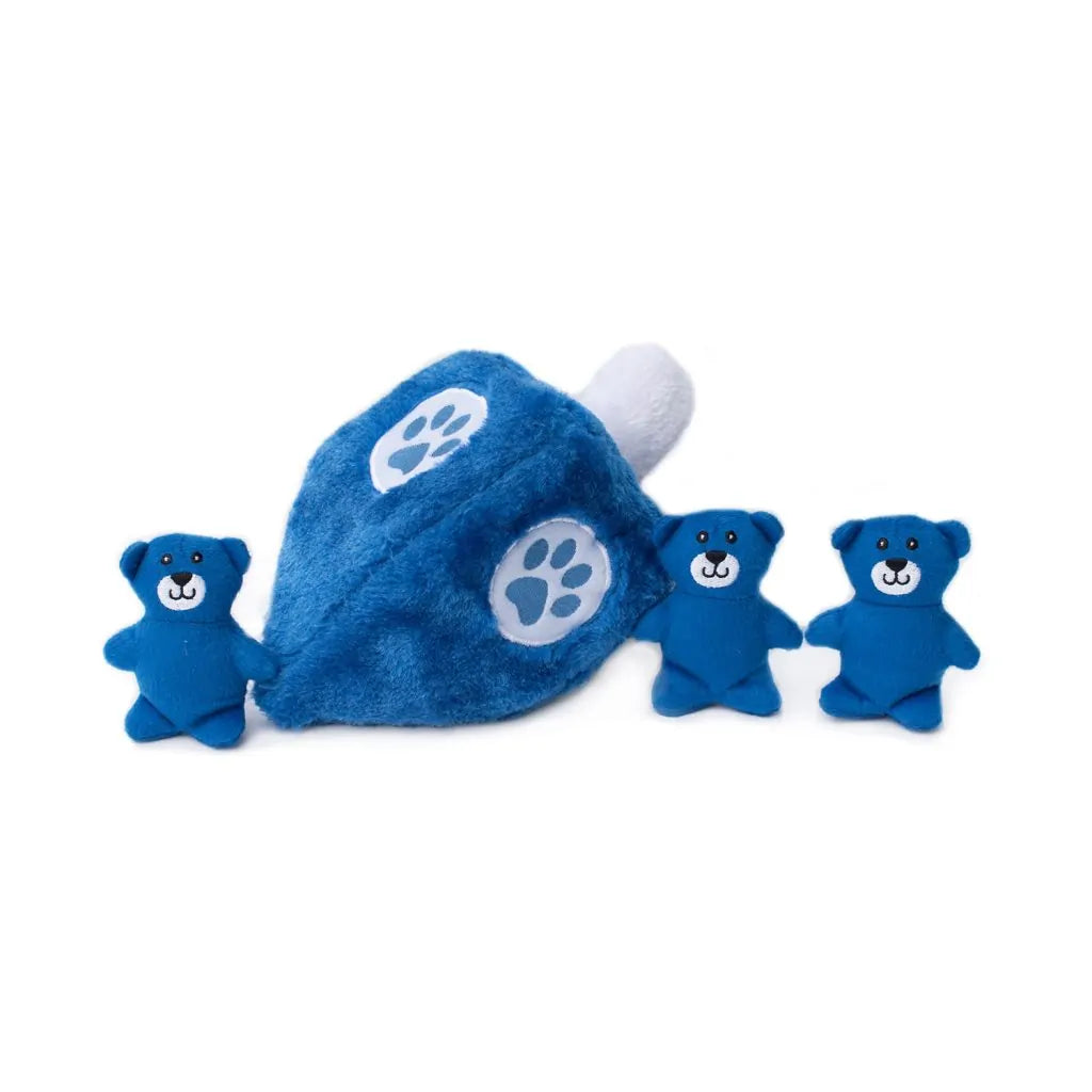 Dreidel Burrow Dog Toy