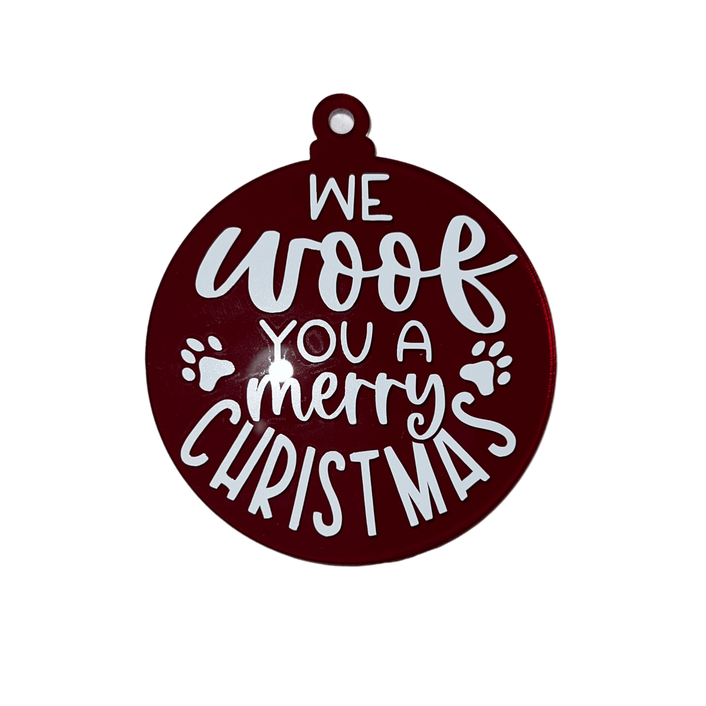 We Woof You A Merry Christmas Tree Ornament - Uppercrufts