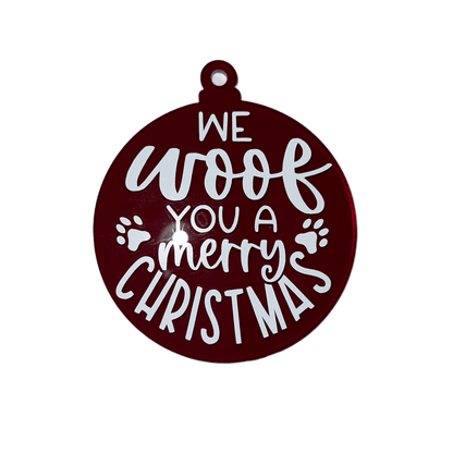 We Woof You A Merry Christmas Tree Ornament - Uppercrufts