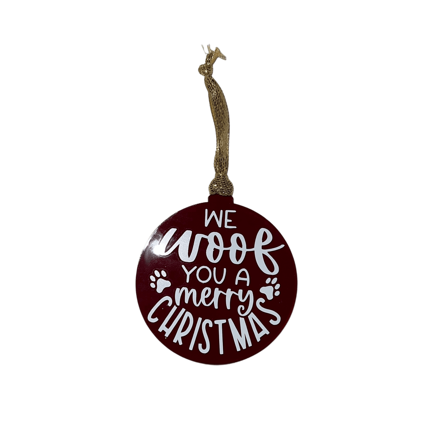We Woof You A Merry Christmas Tree Ornament - Uppercrufts