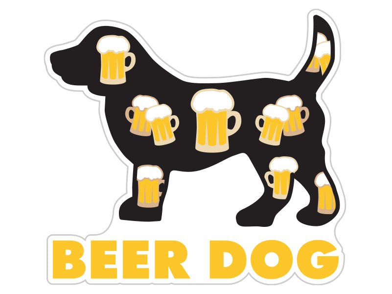 Beer Dog Sticker - Uppercrufts