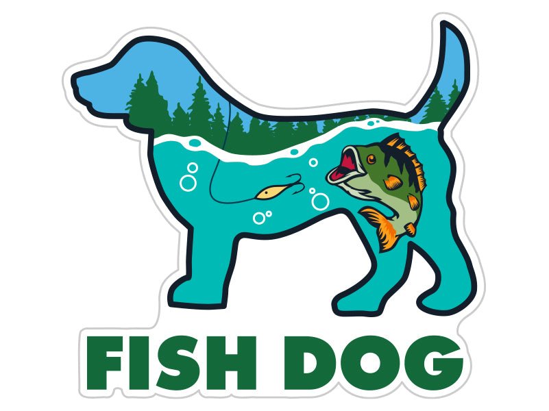 Fish Dog Sticker - Uppercrufts