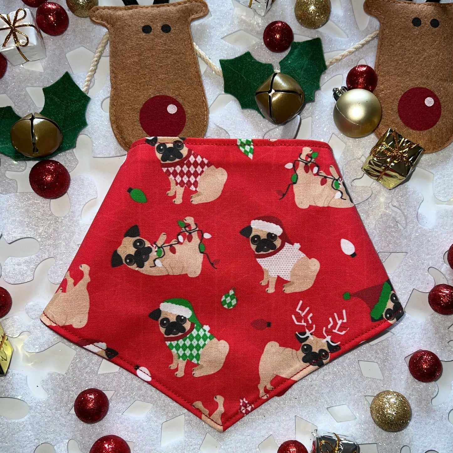 Merry Pugmas Bandana - Uppercrufts