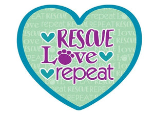 Rescue Love Repeat Sticker - Uppercrufts